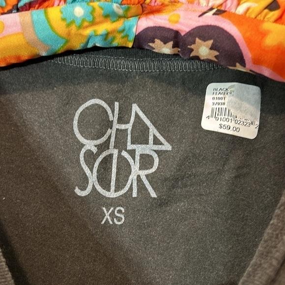 Chaser black white flag graphic short sleeve T-shirt women’s xs vintage wash - Picture 3 of 5